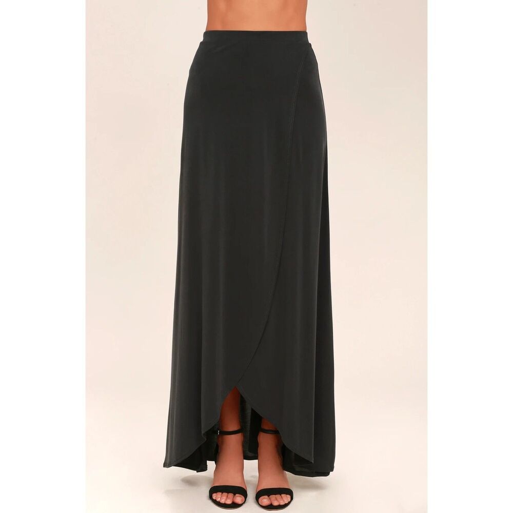 Lulu's Back in Brooklyn Black Wrap Skirt